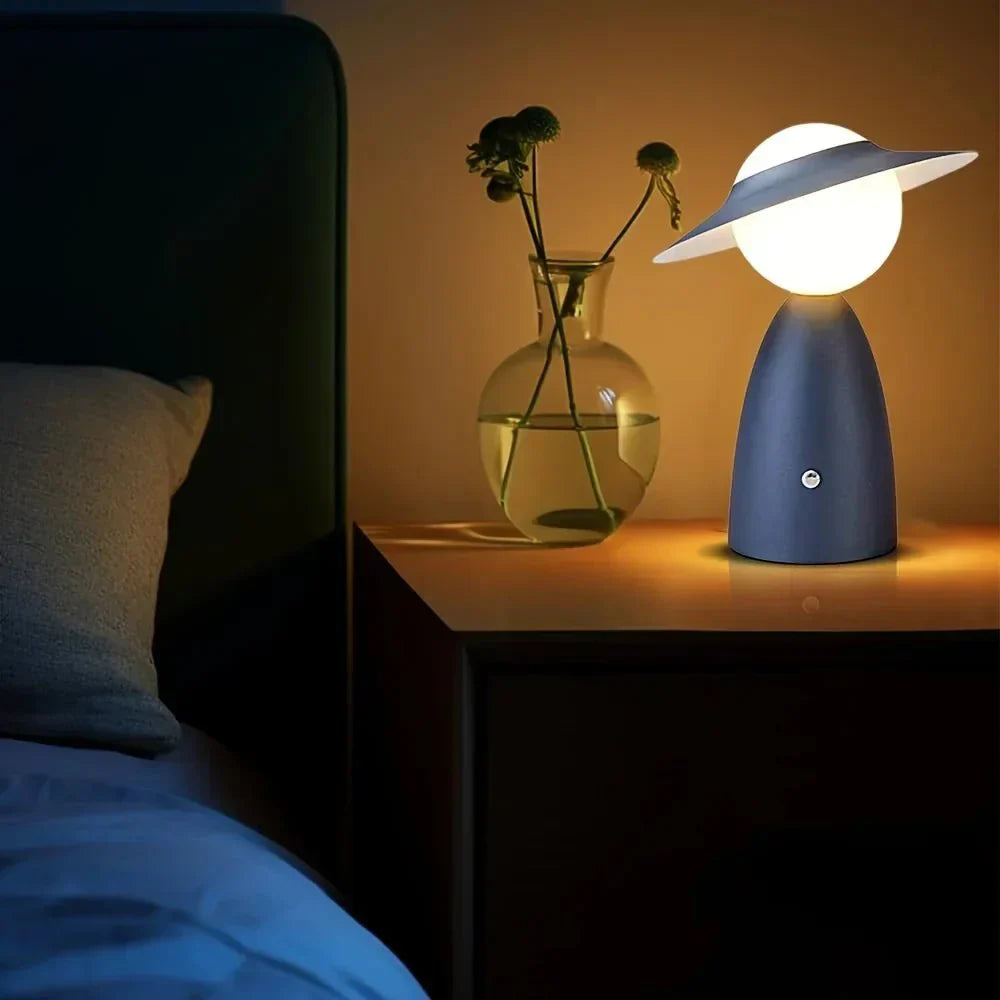 Trådlös LED-laddningslampa med varmt ljus och modern design