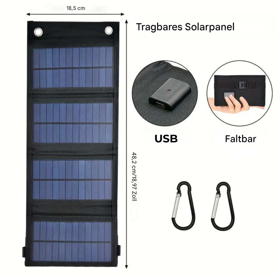 Sammenfoldelig solenergi powerbank - SolPower Pro