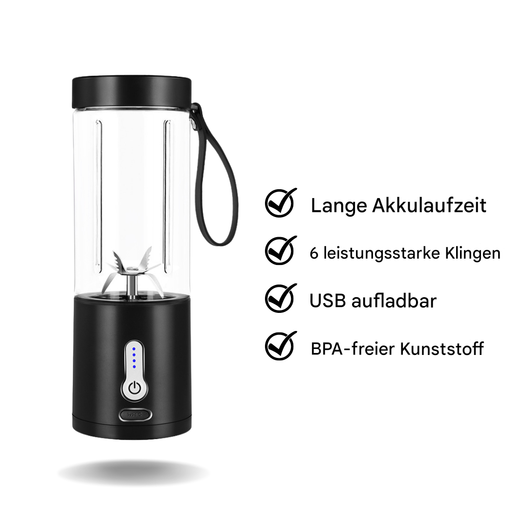 Bærbar blender til smoothies med 6 kraftige knive