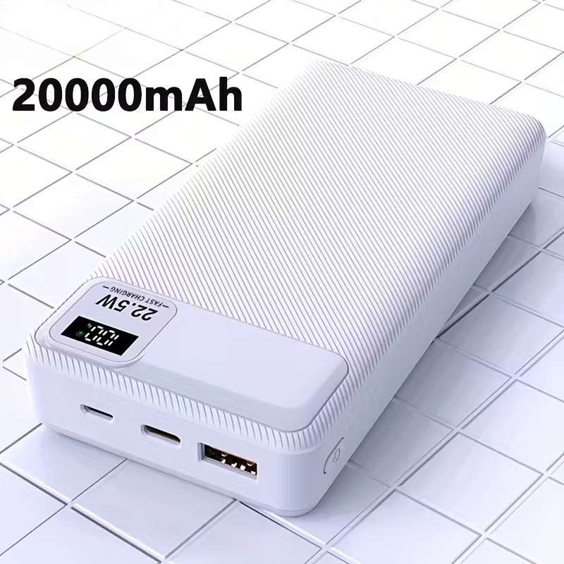 Kraftfuld bærbar powerbank med LED-skærm og multi-interface