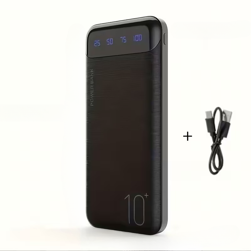 Kraftfull Powerbank 10000-20000 mAh med LED & Dubbel USB