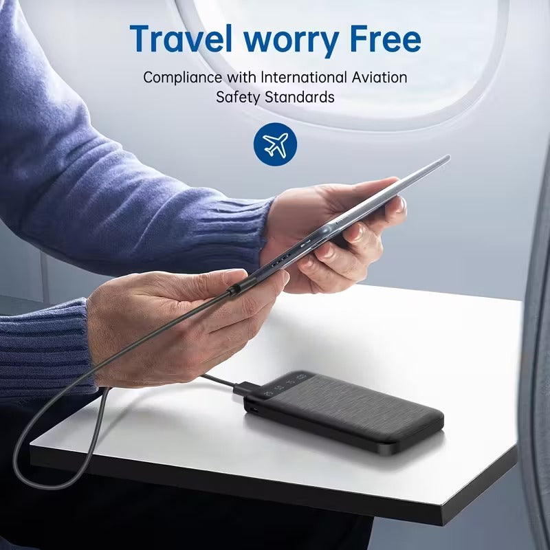 Kraftfull Powerbank 10000-20000 mAh med LED & Dubbel USB