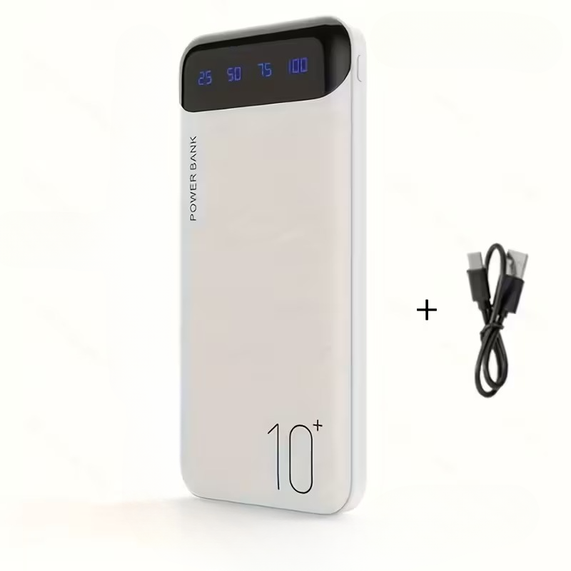 Kraftfull Powerbank 10000-20000 mAh med LED & Dubbel USB