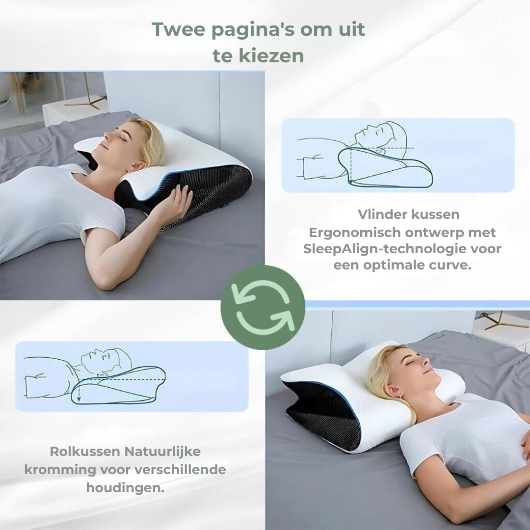 DreamAlign Ergonomisk Pude – Luksus Memory Skum Pude til Nakke Smerter og Alle Søvnpositioner