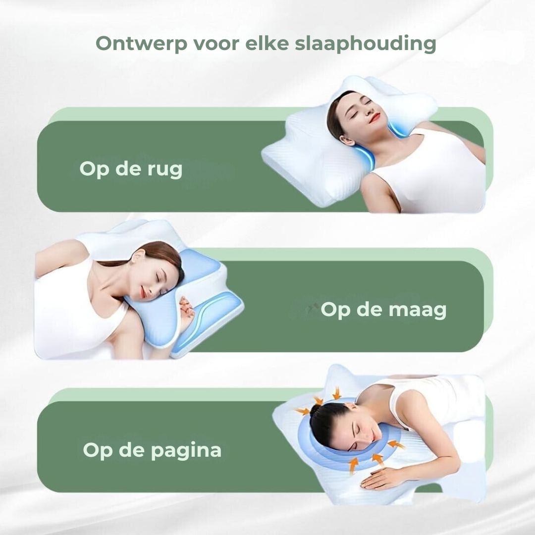 DreamAlign Ergonomisk Pude – Luksus Memory Skum Pude til Nakke Smerter og Alle Søvnpositioner