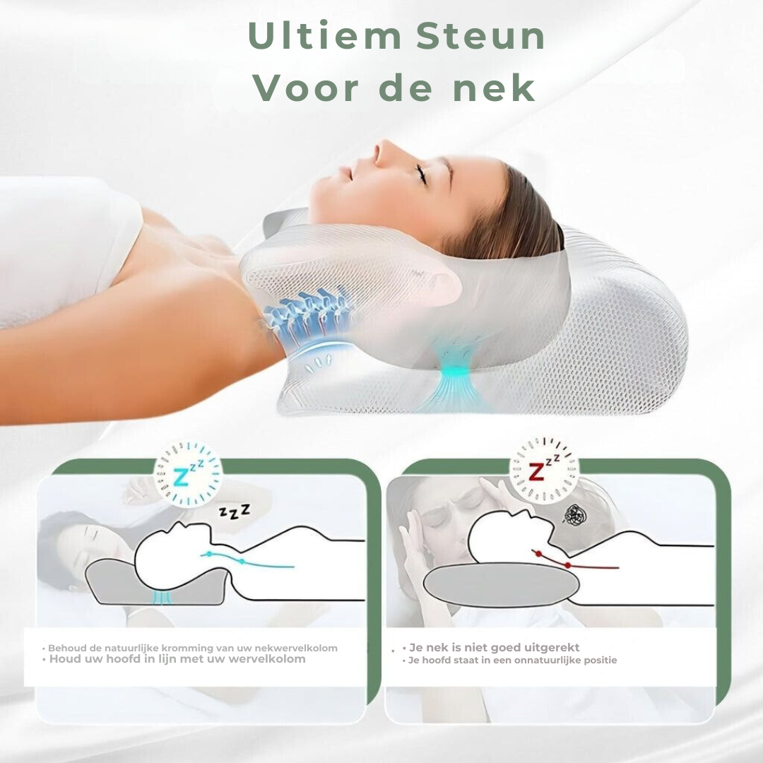 DreamAlign Ergonomisk Pude – Luksus Memory Skum Pude til Nakke Smerter og Alle Søvnpositioner