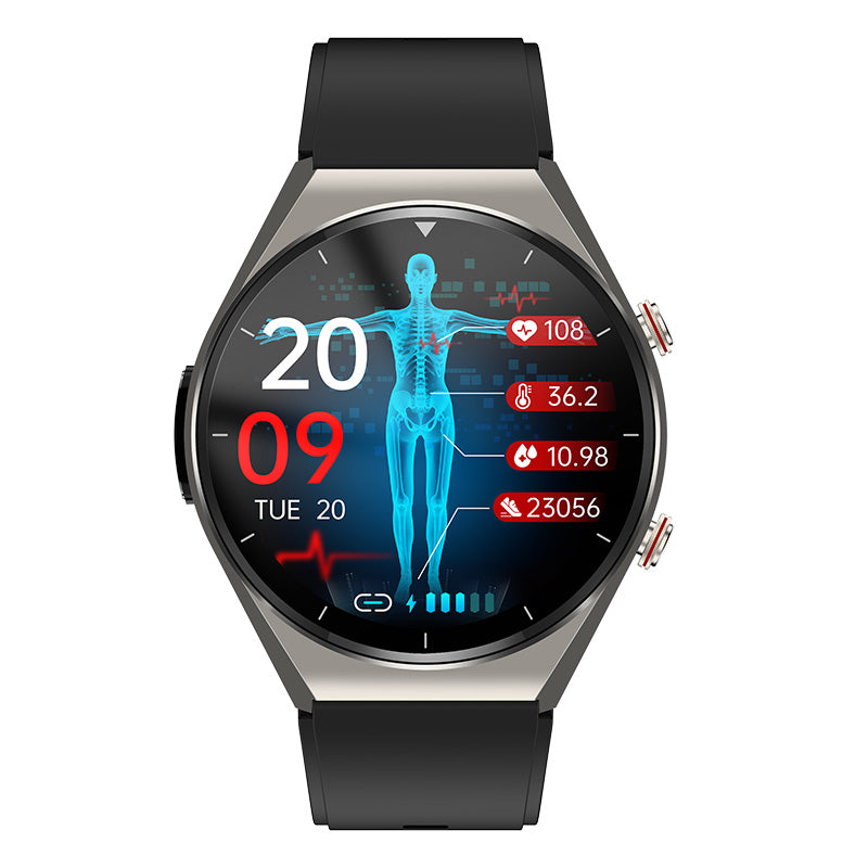 Blodsockermätning med ett klick | Blodtryck EKG | HRV Pulsmätning Smartwatch