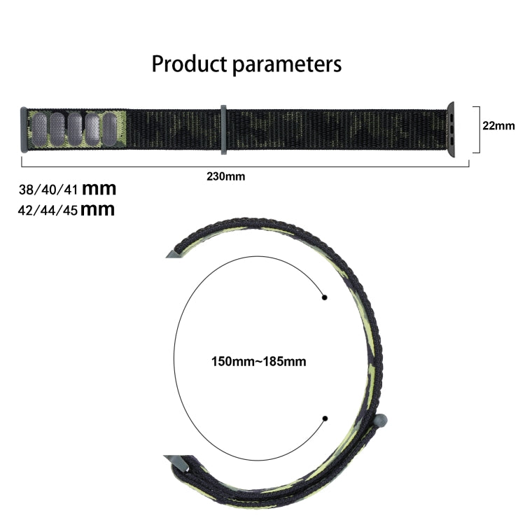 Nylonarmband för Apple Watch Ultra 49mm & Series 9, 8, 7, 6, 5, 4, 3, 2, 1 (Rosa Kamouflage)