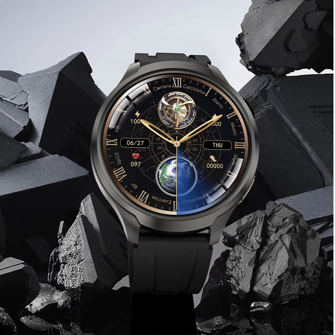 Sundhedssmartwatch med læderrem - VitalSense Pro X (2025)