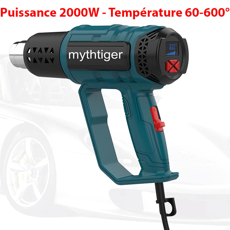 Effektiv Varmepistol 2000W - Justerbar Temp. & 4 Dyser