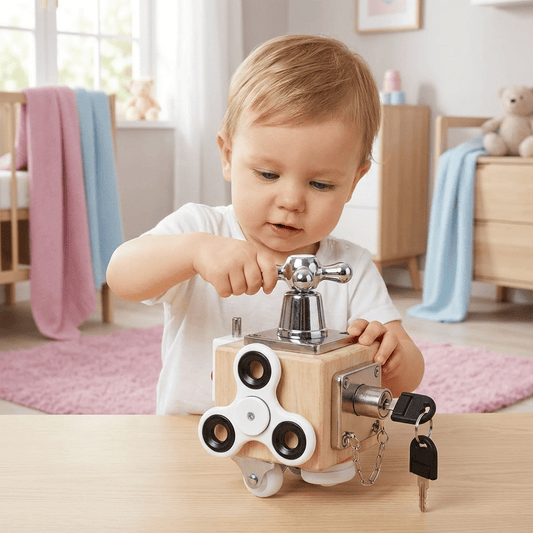 Montessori Aktivitetskube – Stimulerer Læring og Motorik
