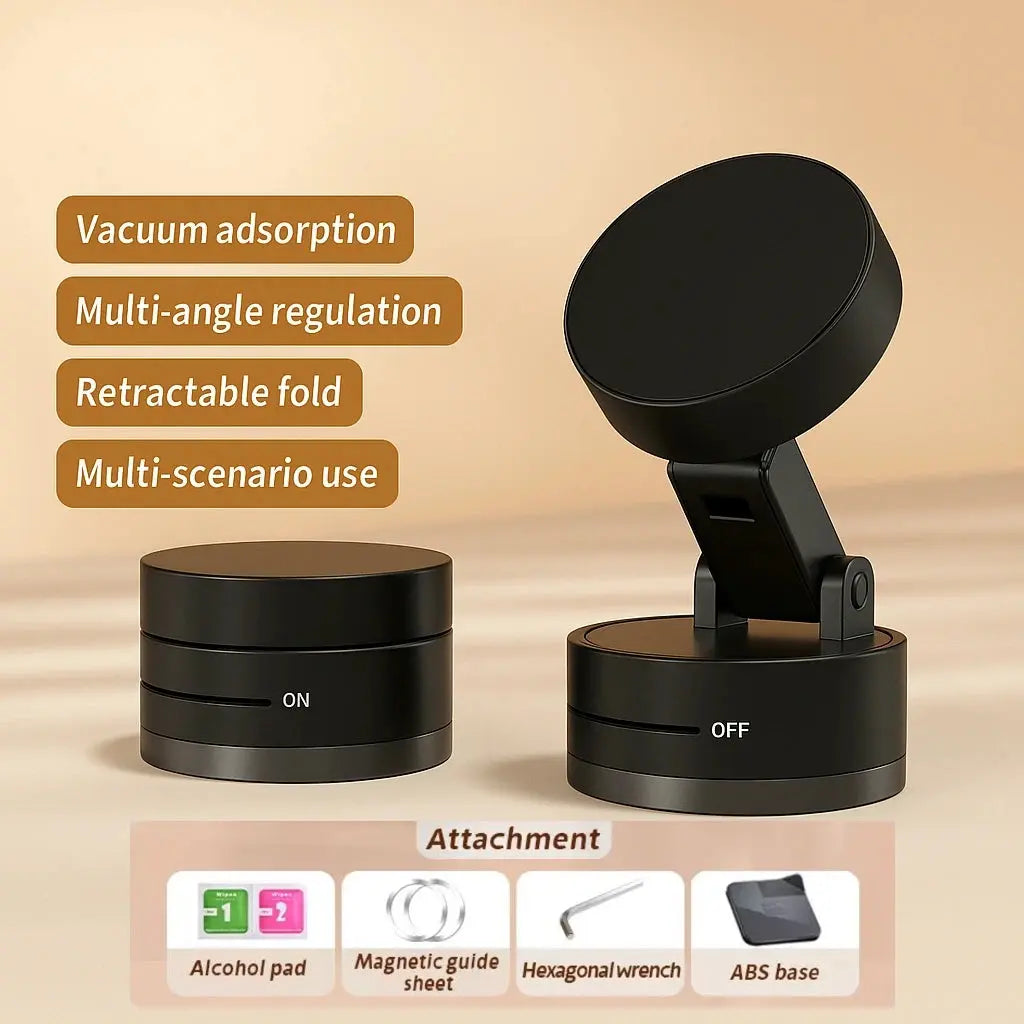 Magnetisk Mobilholder med Vakuum - Sikkerhed & Komfort i Bil