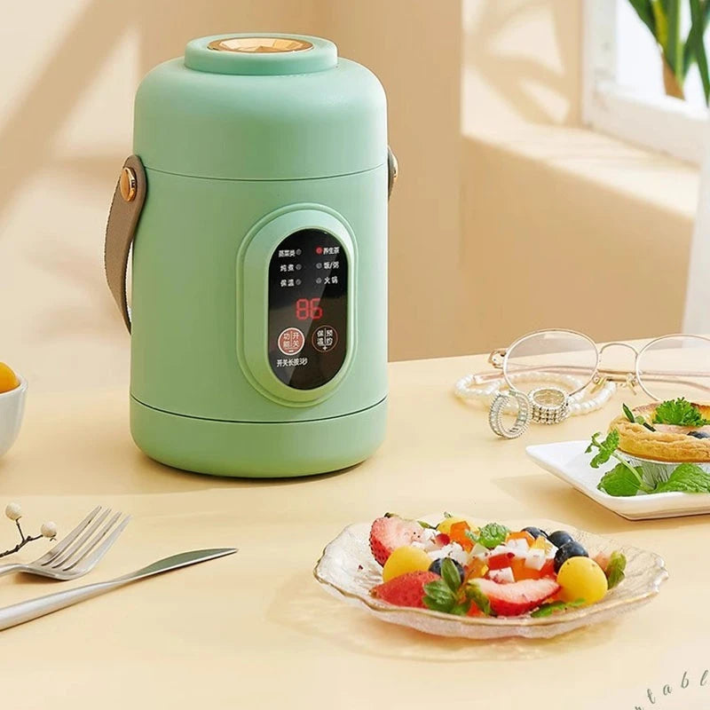 Bärbar minigryta 1L med smart timer för hälsosam matlagning