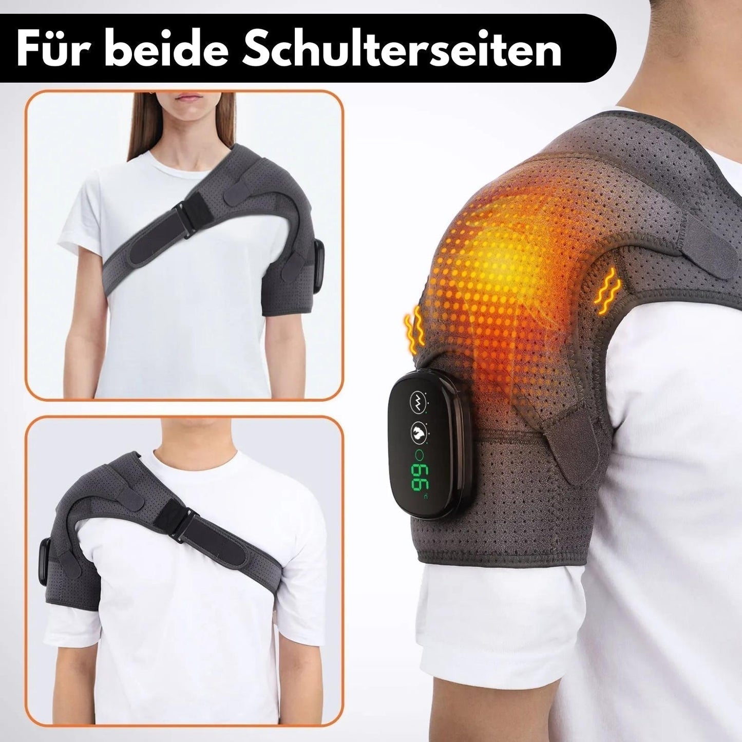Bærbar skuldermassager med varmebehandling – ThermoFlex Pro