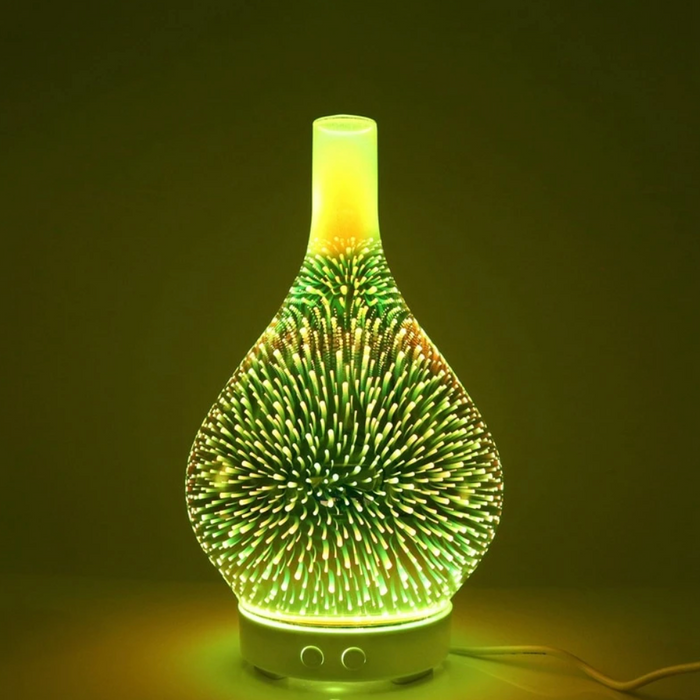 3D Glas Aroma Diffuser med LED Lys og Beroligende Effekt