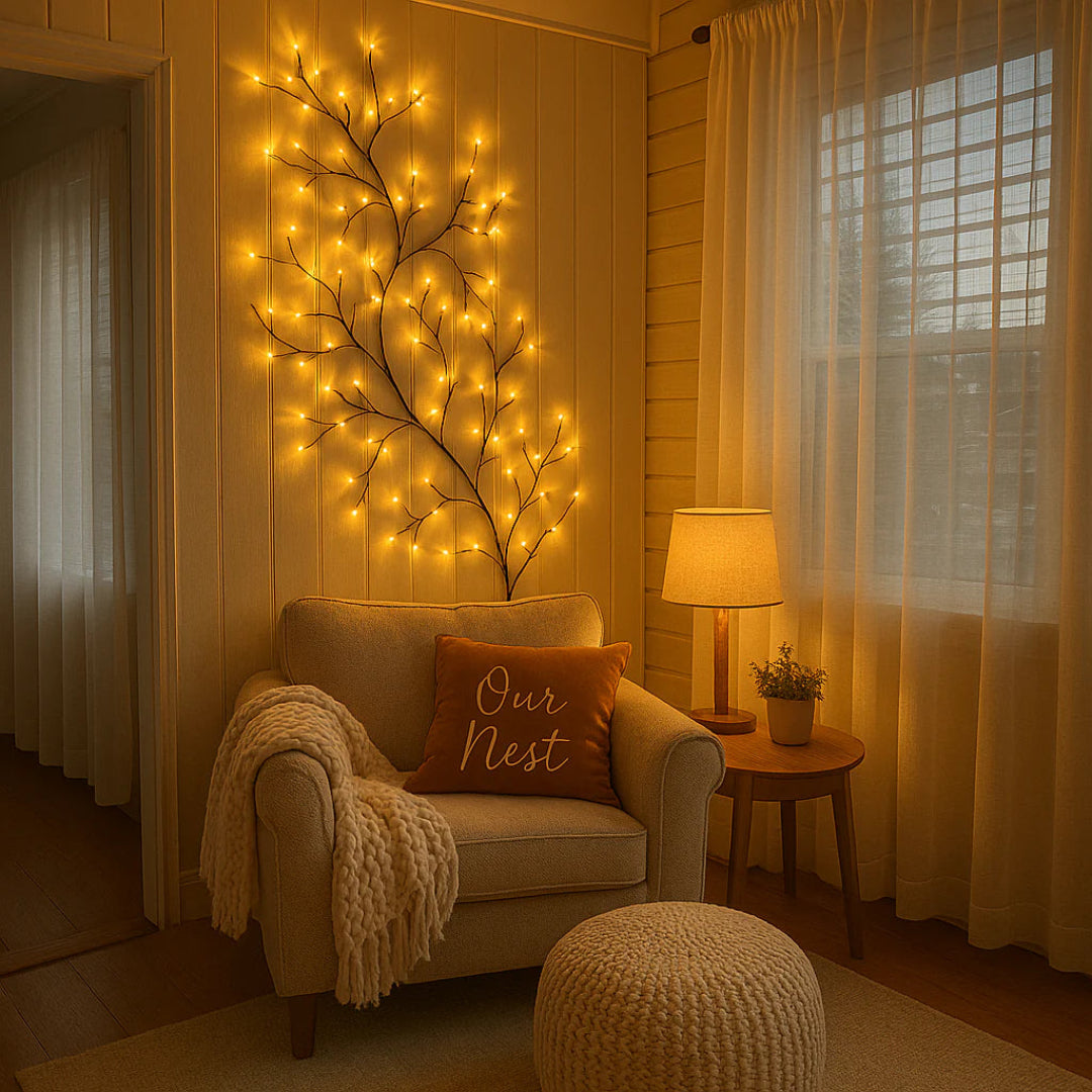 Romantisk blomvägglampa med mjuk LED-belysning