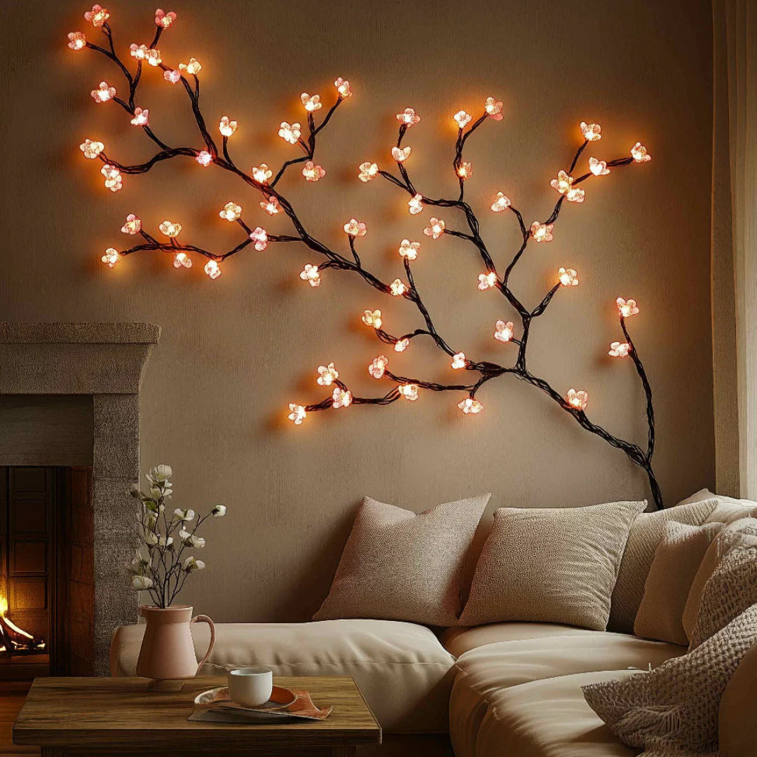Romantisk blomvägglampa med mjuk LED-belysning