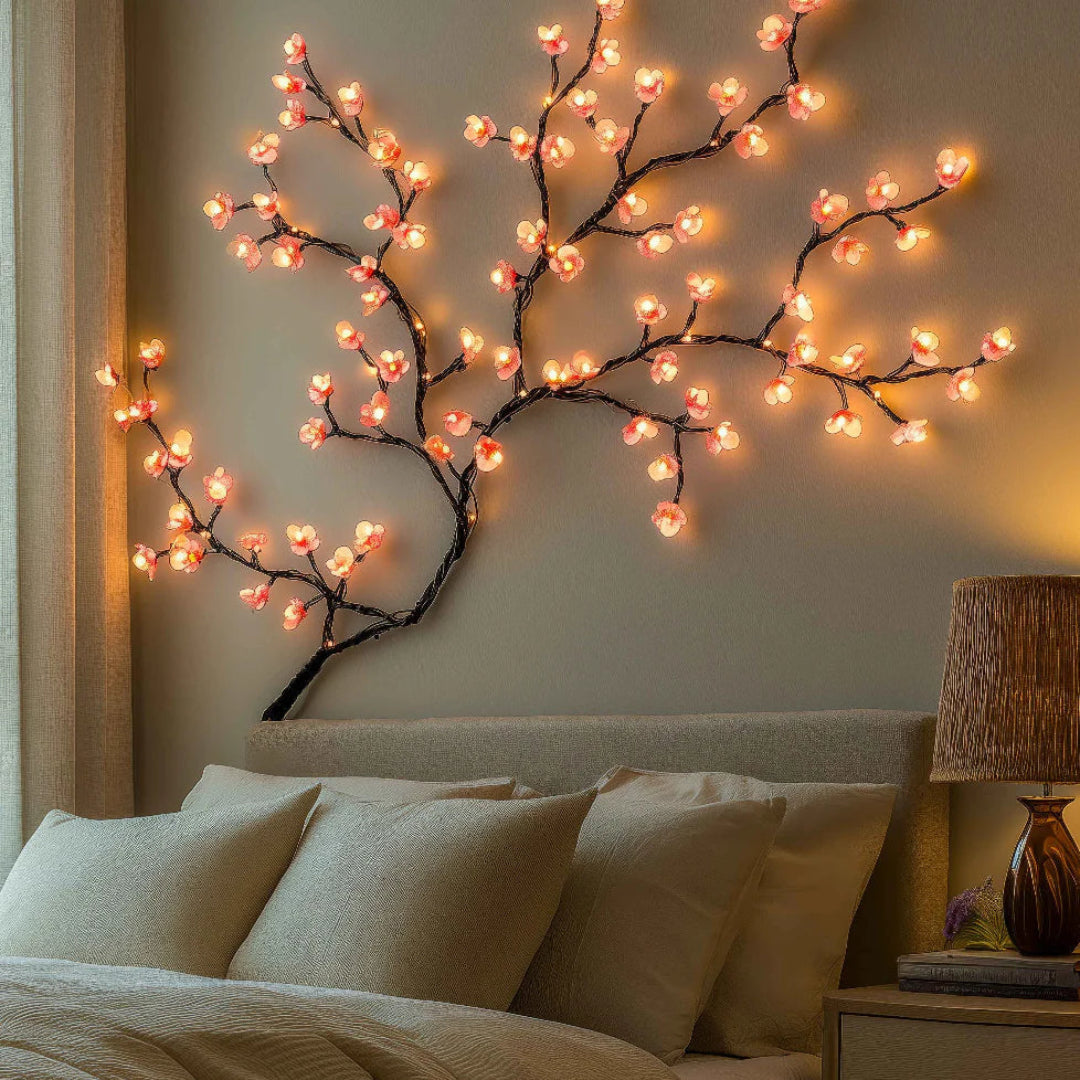 Romantisk blomvägglampa med mjuk LED-belysning