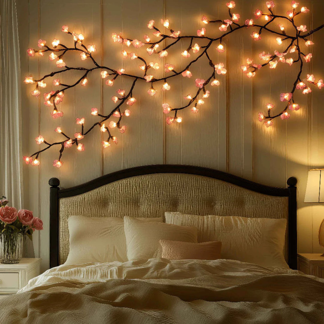 Romantisk blomvägglampa med mjuk LED-belysning