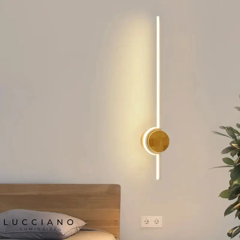Modern trävägglampa med energibesparande LED-ljus