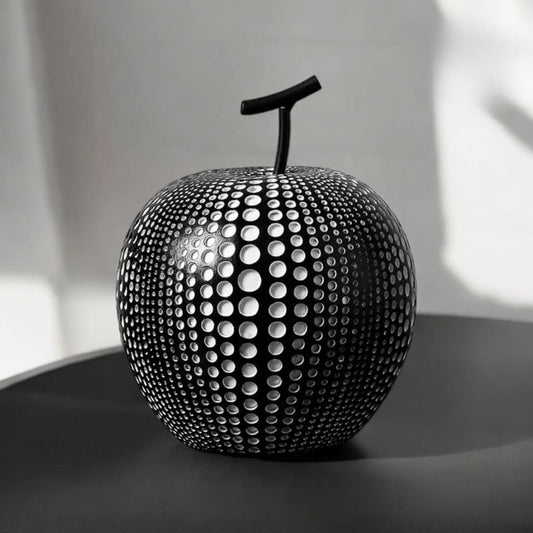 Modern Kådaäppelskulptur med Unik Prickig Design