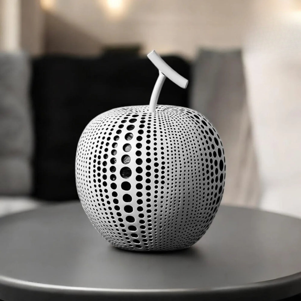 Modern Kådaäppelskulptur med Unik Prickig Design