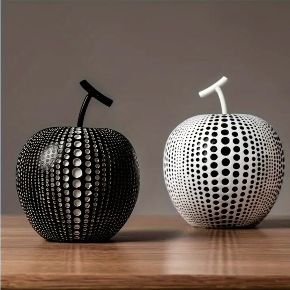Modern Kådaäppelskulptur med Unik Prickig Design