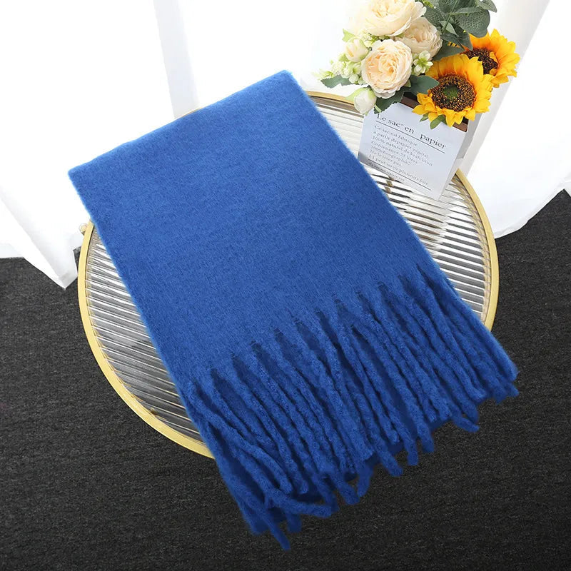 Elegant og Varm Damesjal i Blødt Polyester - 10 Trendfarver