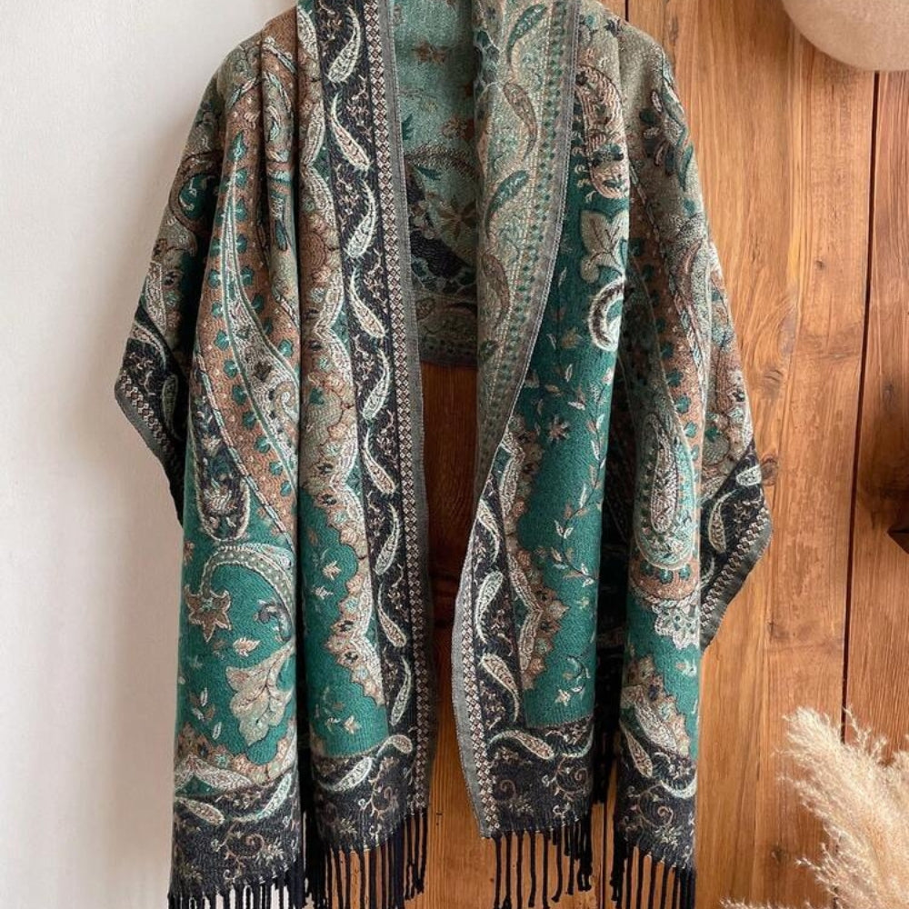 Stilfuld Paisley Dametørklæde i Blød Mikrofiber til Vinterdage