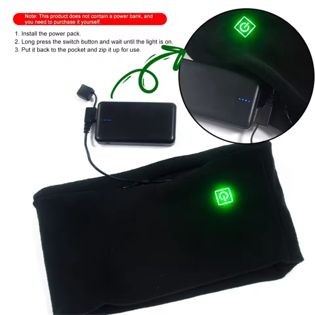 Elektrisk Uppvärmd Krage – Justerbar Värme & USB-laddning