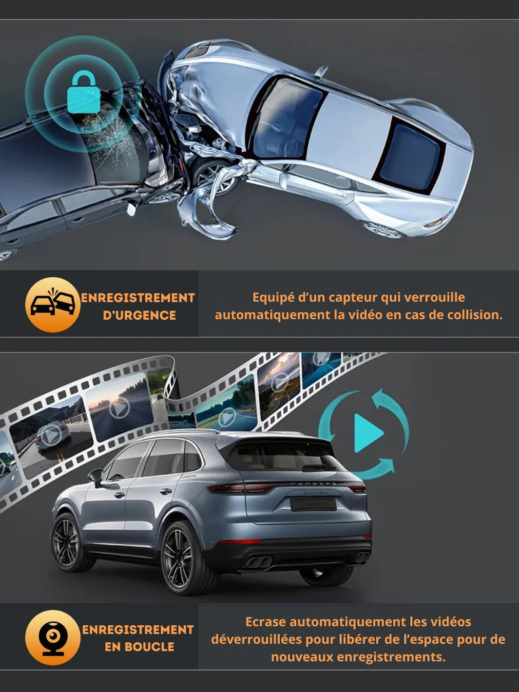 Ultra HD Bilkamera med Kontinuerlig Optagelse