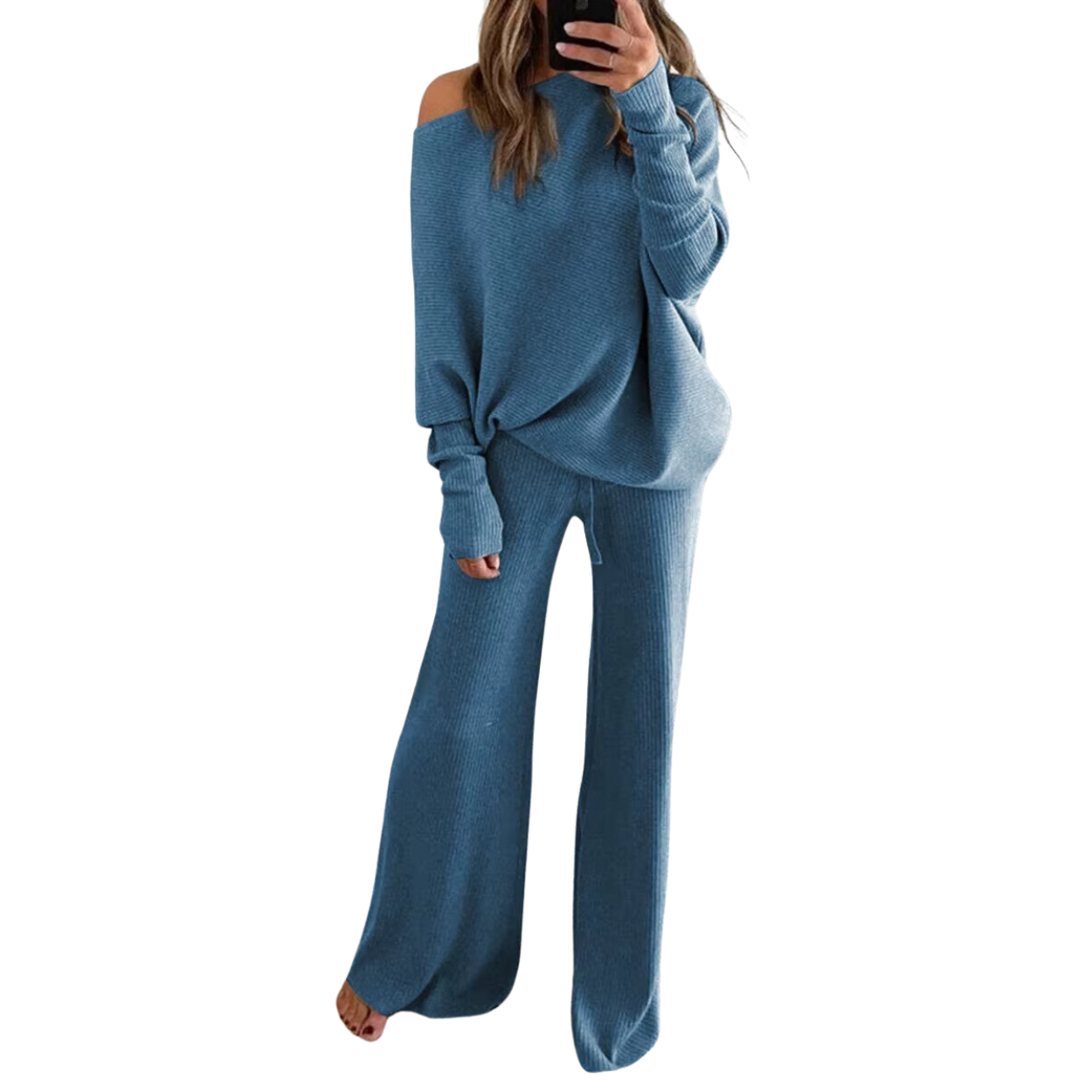 Elegant och bekvämt set med sweatshirt och byxor
