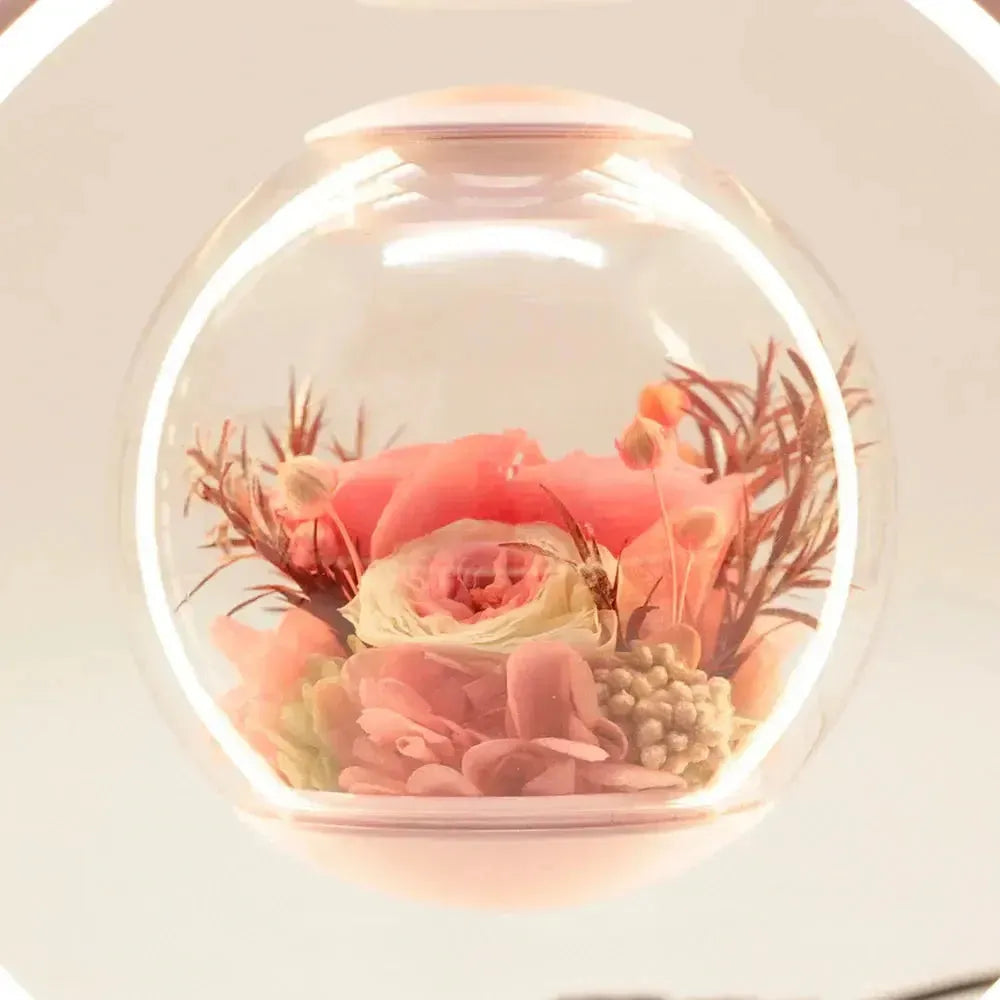 Svævende Blomsterlampe med Magnetisk Elegance og Varmt Lys