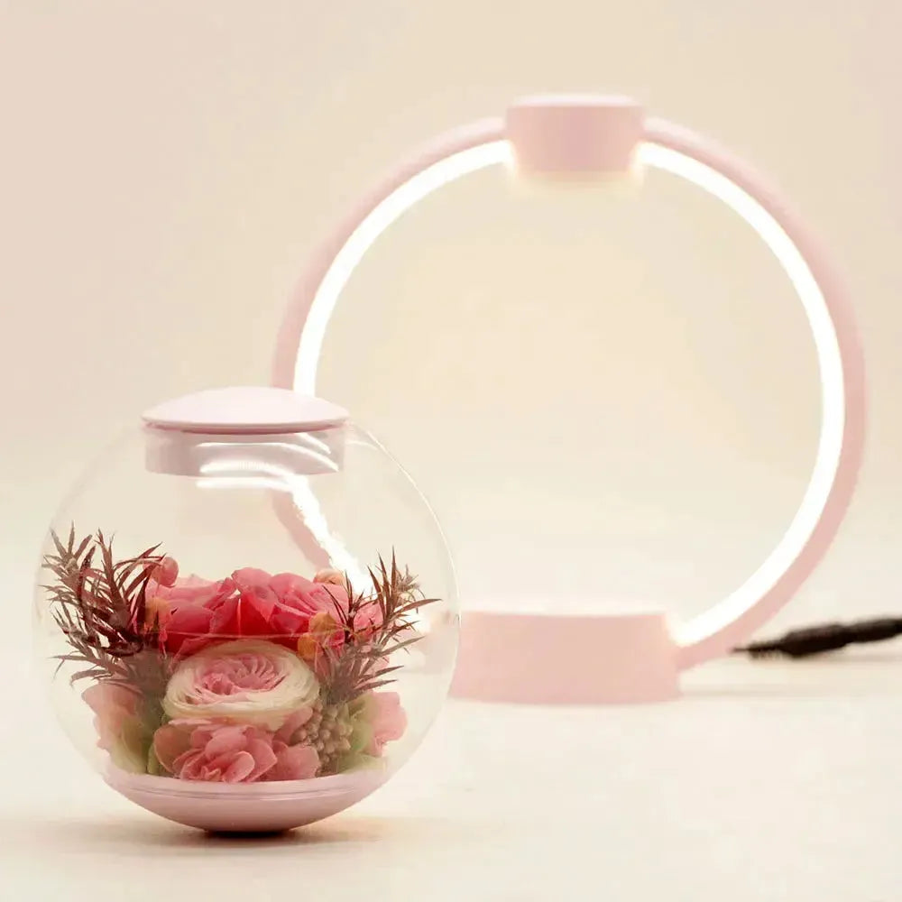 Svævende Blomsterlampe med Magnetisk Elegance og Varmt Lys
