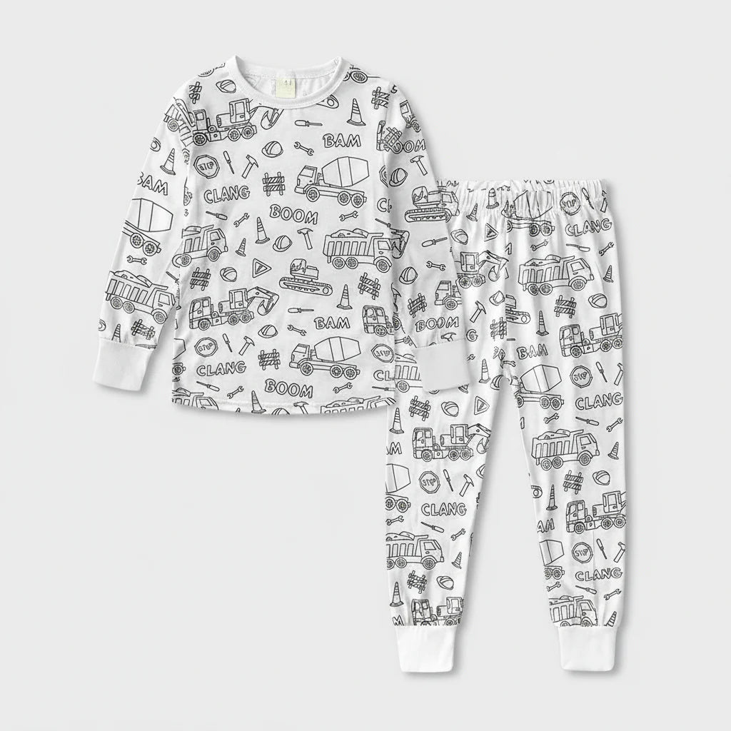 Børnepyjamas Sæt: Blødt og Sjovt Til Legeglade Små