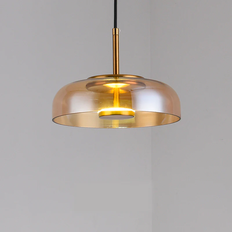 Stilren Glaspendel med Justerbar Höjd & LED-Kompatibilitet