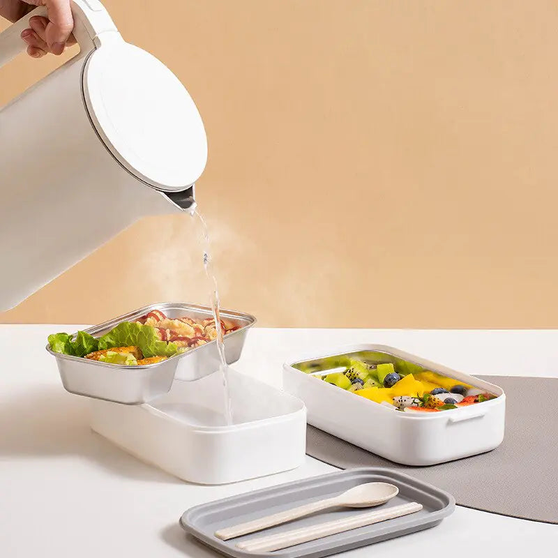 Dobbeltlags Madkasse i Rustfrit Stål - LunchMaster