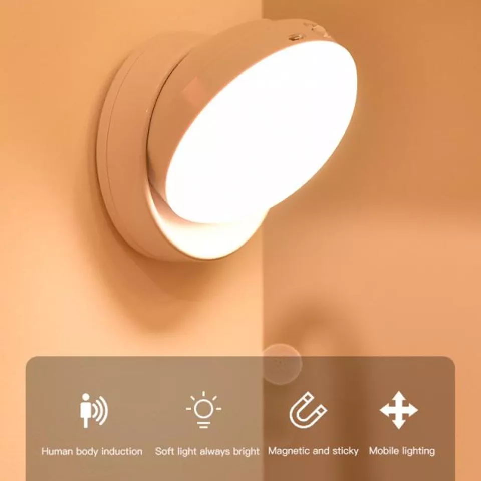 Energisnål LED-vägglampa med rörelsesensor