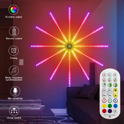 Farvede LED-lamper med reaktion på lyd
