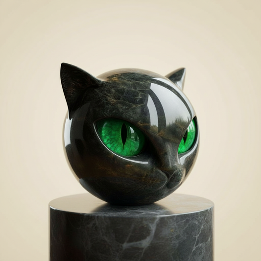 Kattens Elegante Skulptur – En Mystisk Dekorativ Figur