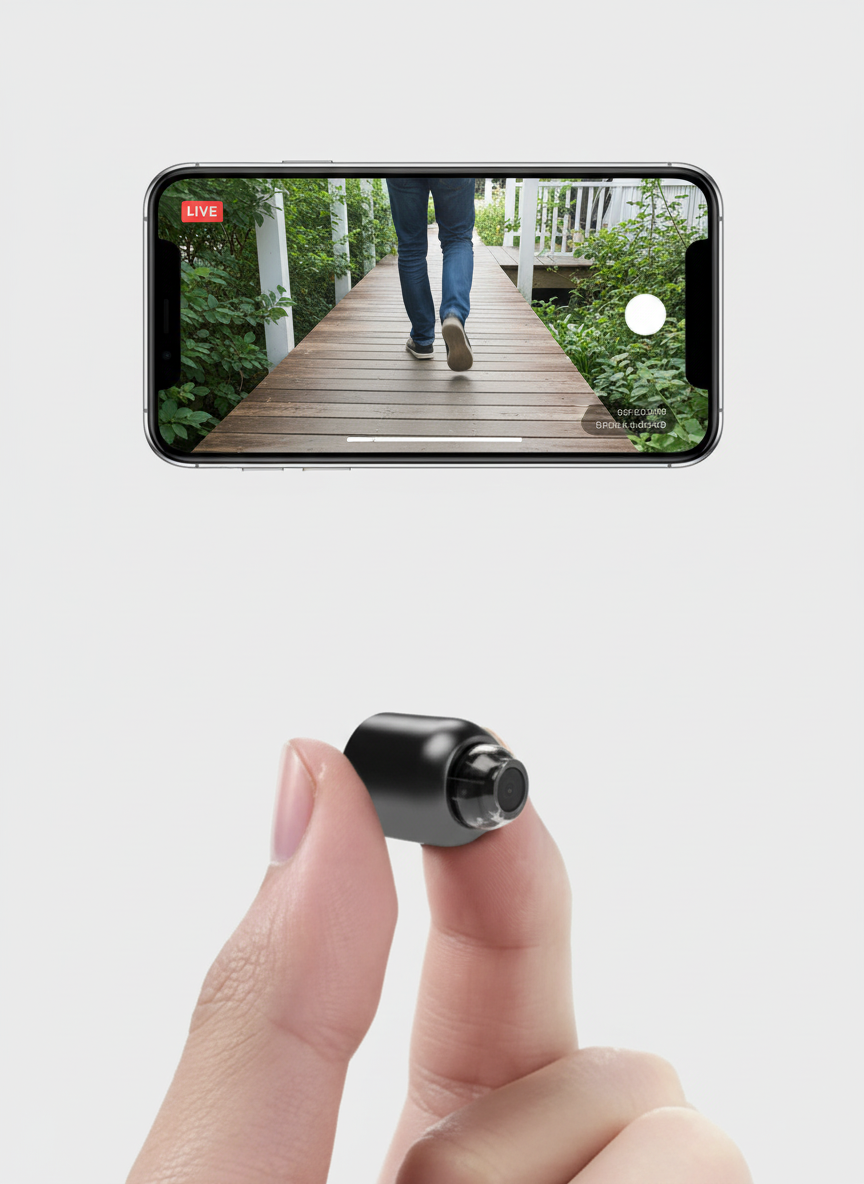Set med 2 trådlösa mini-säkerhetskameror - 1080P HD