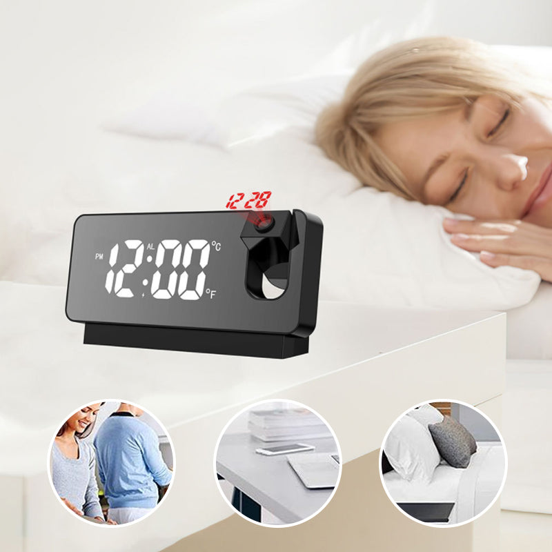 Moderne Vækkeur med Projektorfunktion | Praktisk Digital Alarm