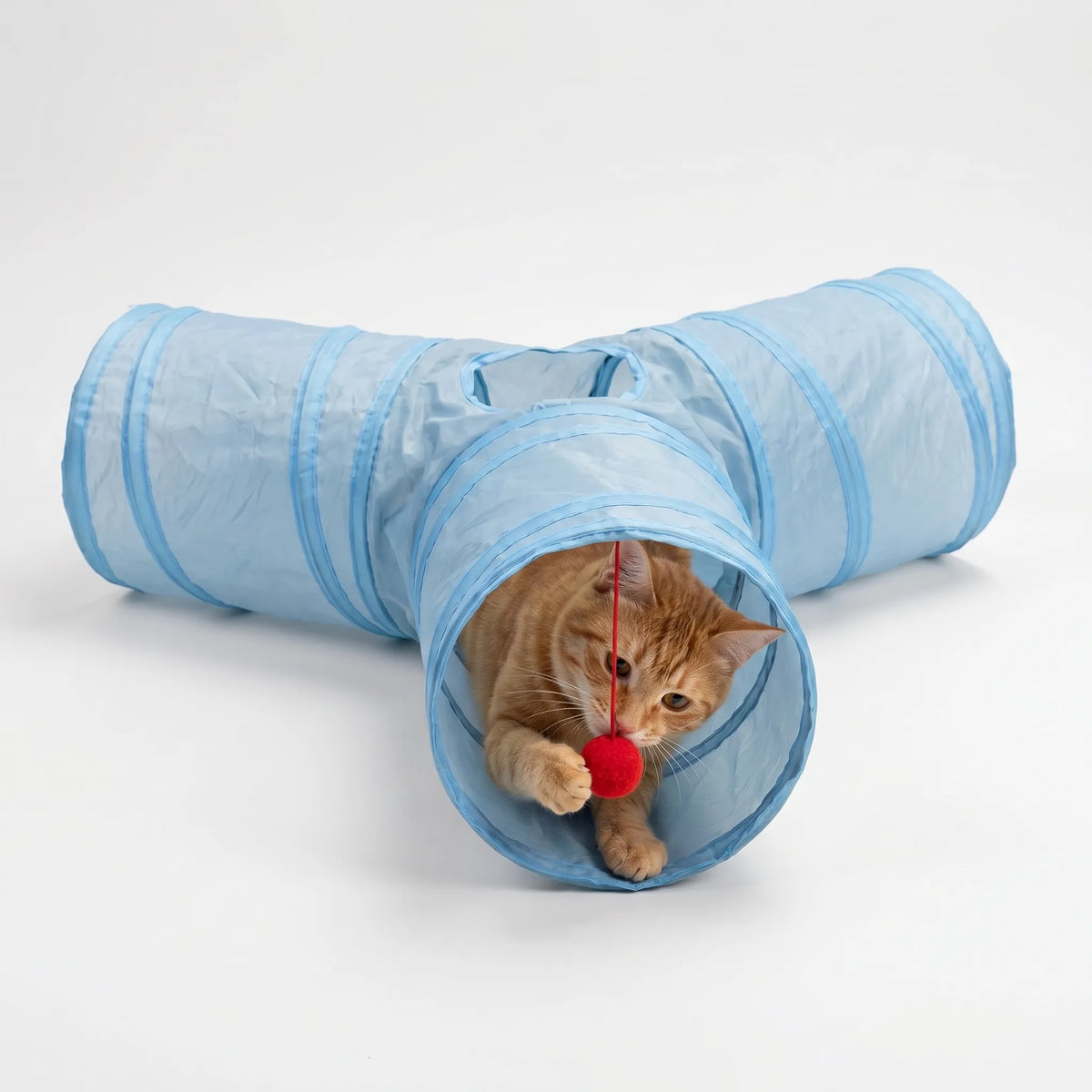 Sammenklappelig katte tunnel med vindue - Kattelegertunnel