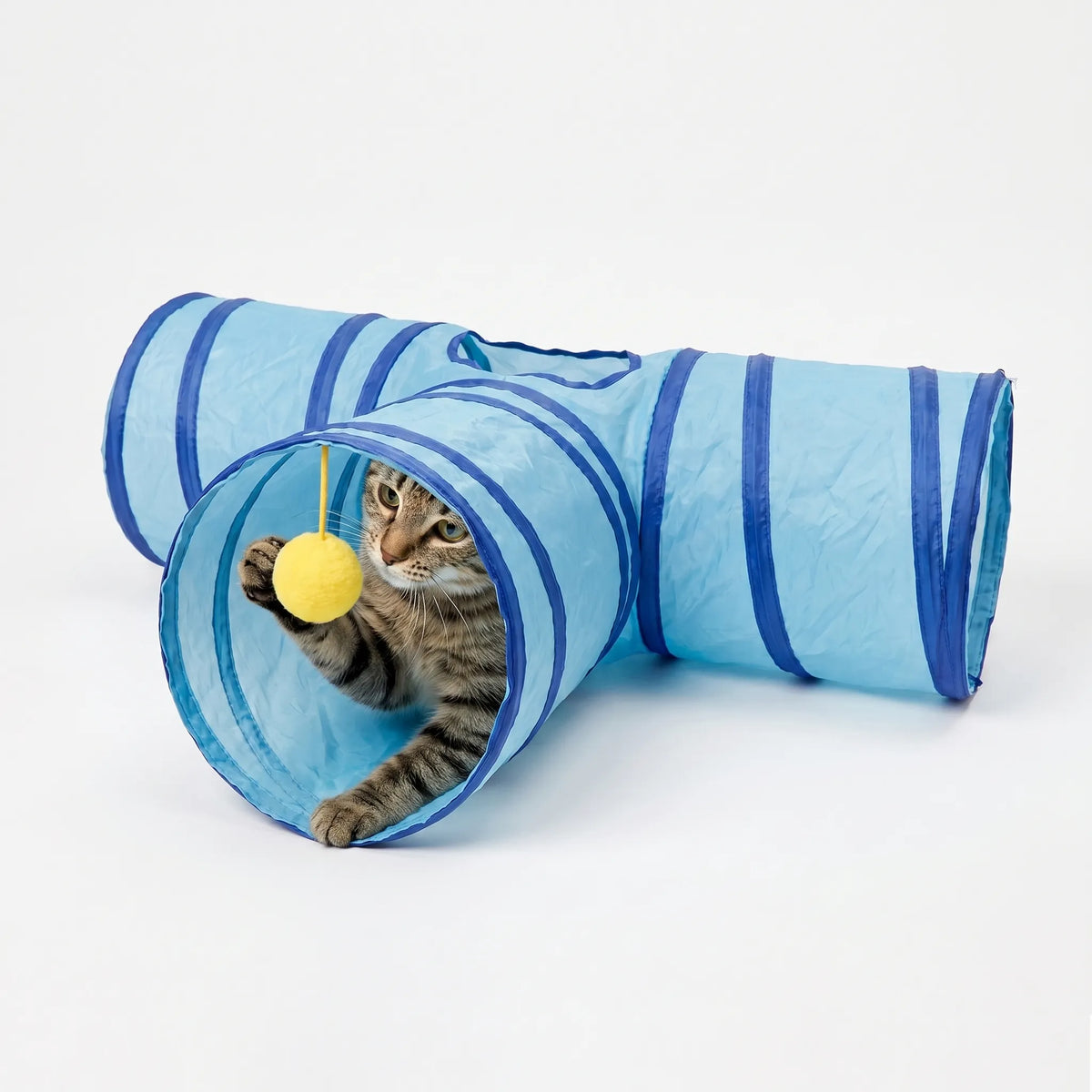Sammenklappelig katte tunnel med vindue - Kattelegertunnel