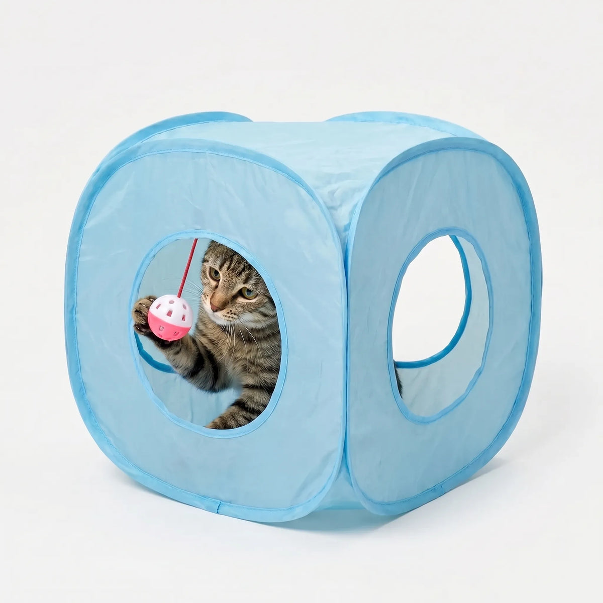 Sammenklappelig katte tunnel med vindue - Kattelegertunnel