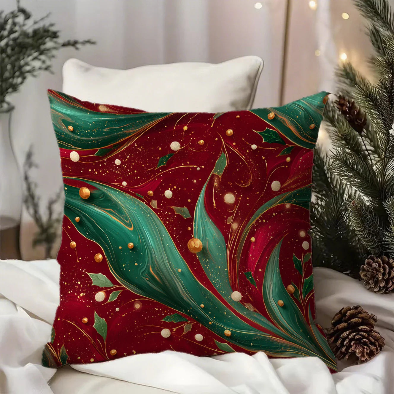 Festliga julkuddfodral 40x40 cm | Komfort och stil för hemmet