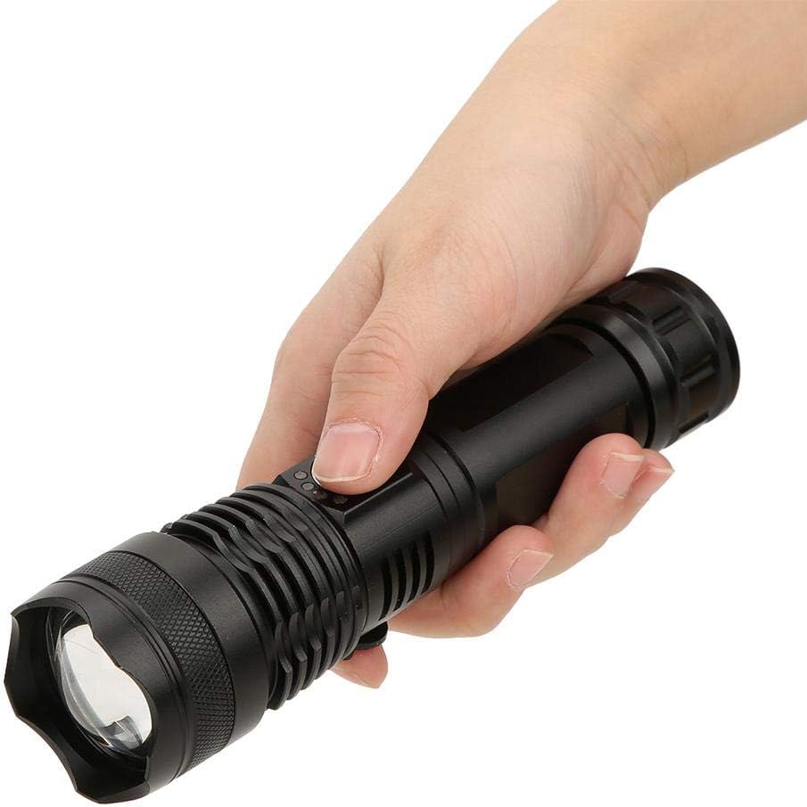 Uppladdningsbar LED-ficklampa med lång räckvidd och zoom