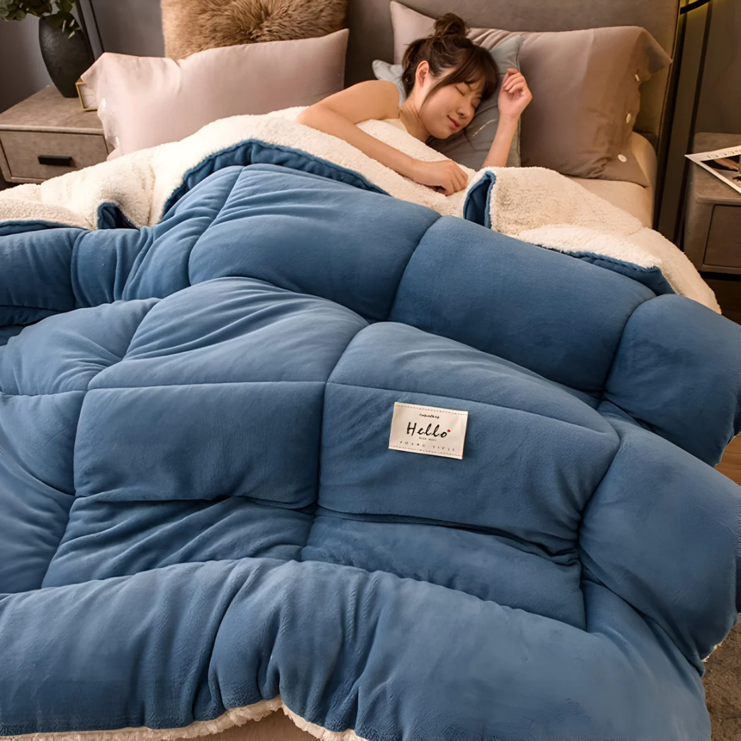 Blødt Fleece Sengetøj 155x220 - Varmt og Komfortabelt Sæt