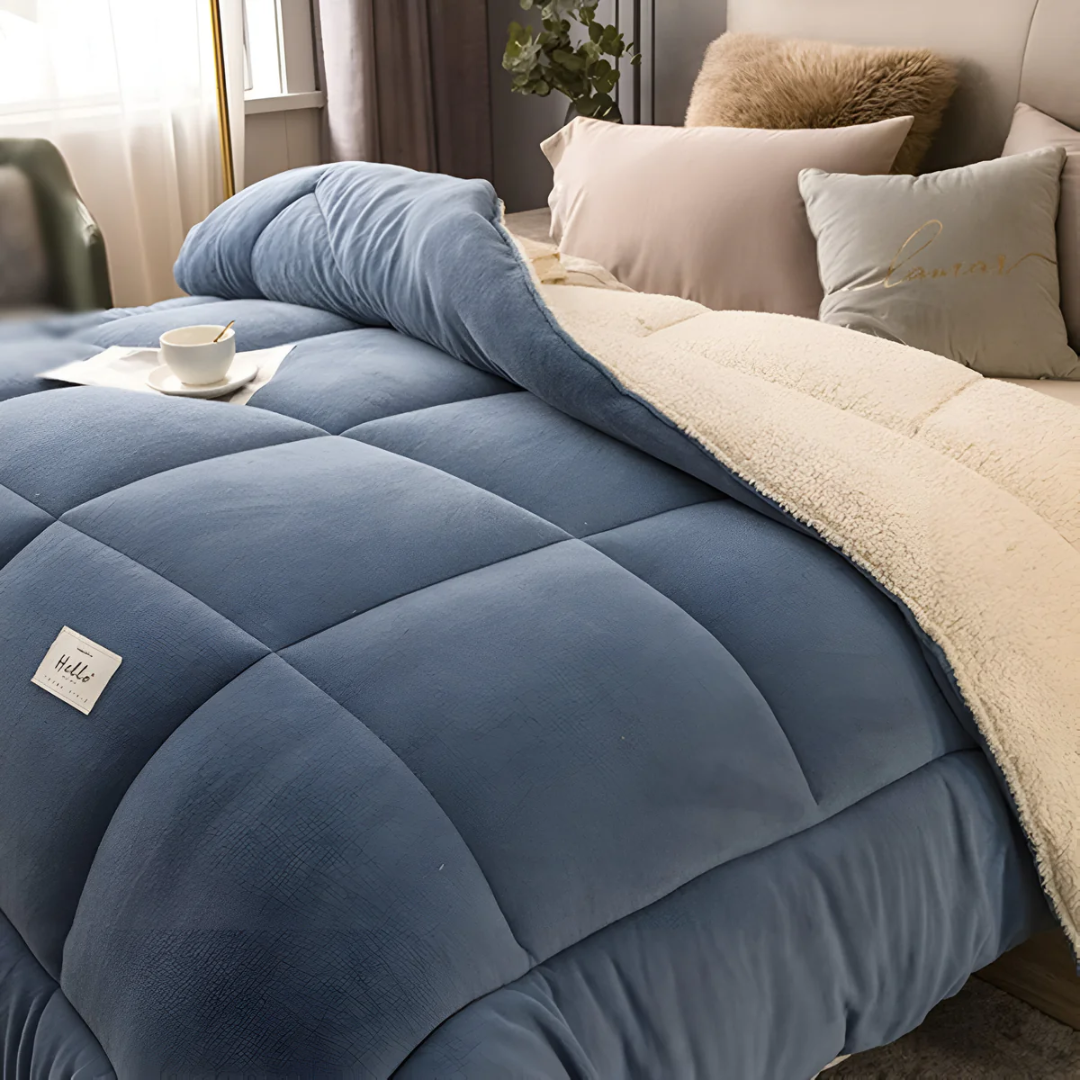 Blødt Fleece Sengetøj 155x220 - Varmt og Komfortabelt Sæt