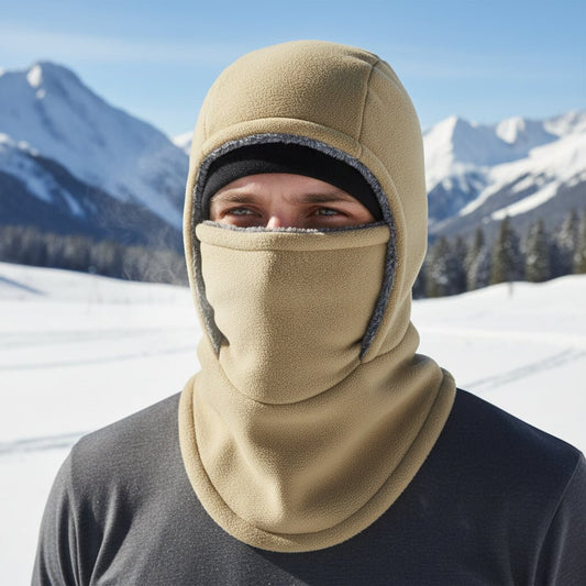 Varm og vindtæt fleece balaclava til udendørs aktiviteter
